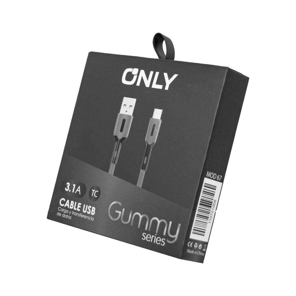 CABLE USB TIPO C 3.1 A. ONLY GUMMY MOD 67