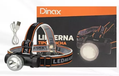 LINTERNA RECARGABLE TIPO VINCHA DINAX DX-1LINCAB1