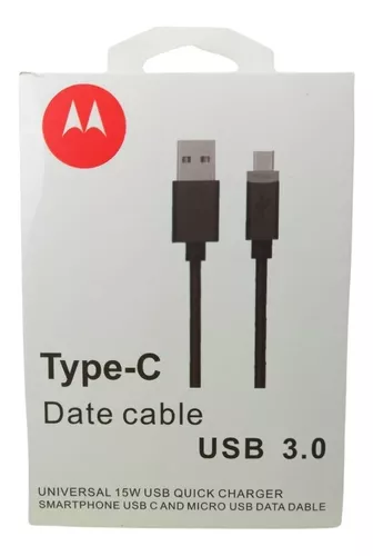 CABLE USB TIPO C 3.1 A. MOTOROLA DATA CABLE